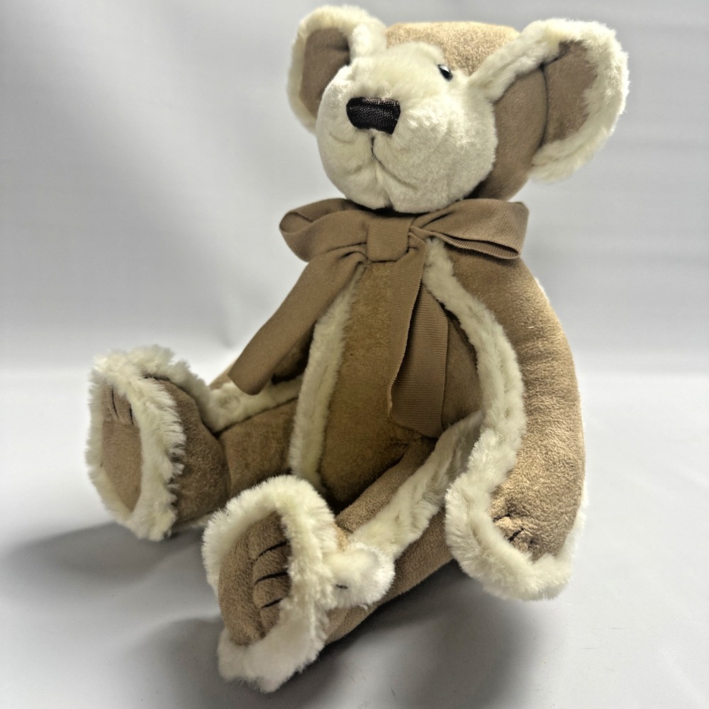 Christmas Teddy Bear Gingerbread Plush Winter Holiday Stuffed Animal Brown Cream